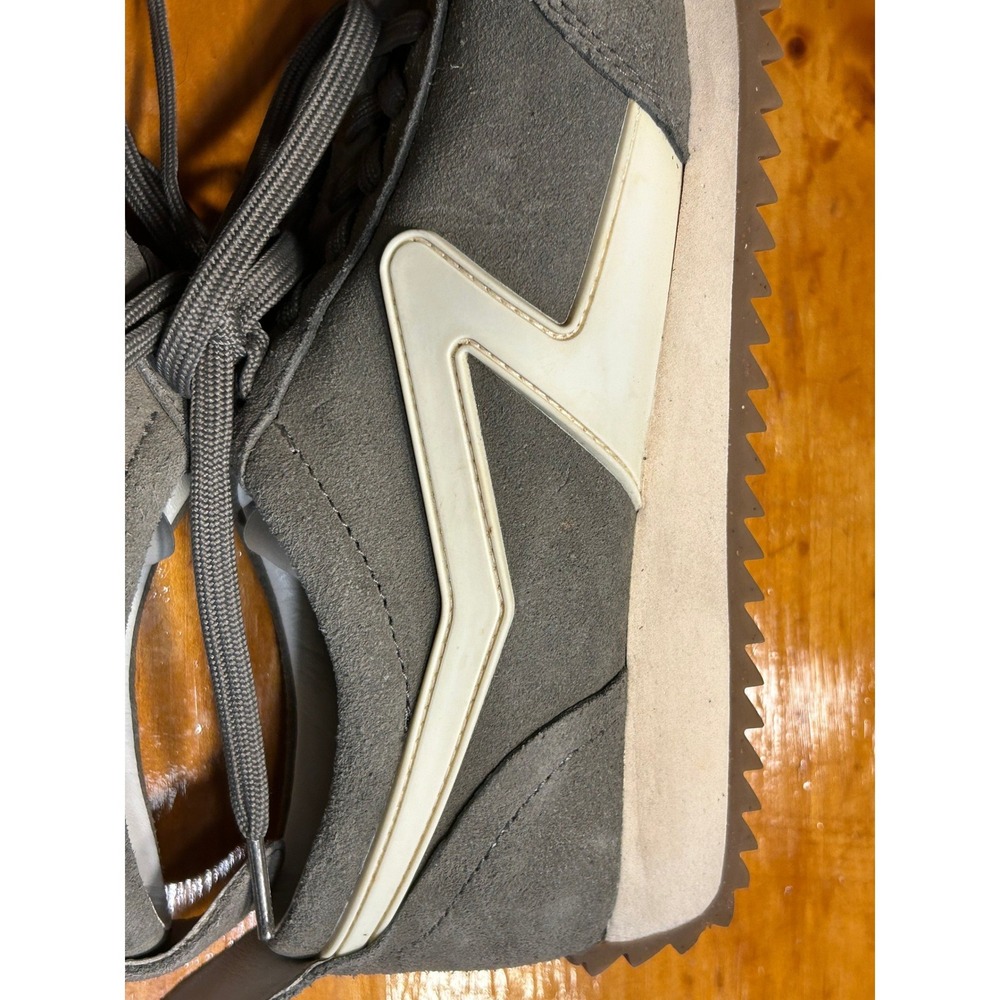 Rag & Bone Retro Runner Suede Sneakers Grey Cream Low Top Lace Up Quiet Luxury - Picture 12 of 16